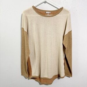 Smartwool Cream and Tan Crew Neck Sweater